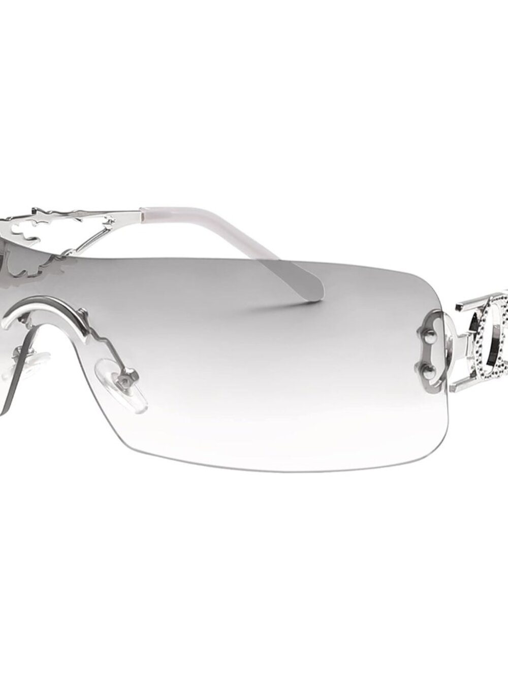 Fashion-Forward Y2K Sunglasses - Gradient Rimless Design for Festivals & Travel